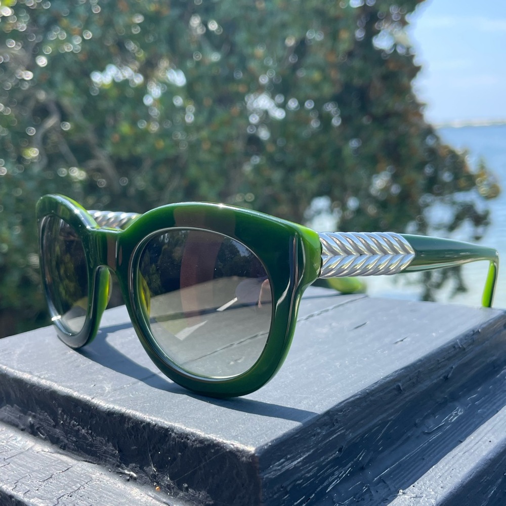 David Yurman green sunglasses - chevron collection